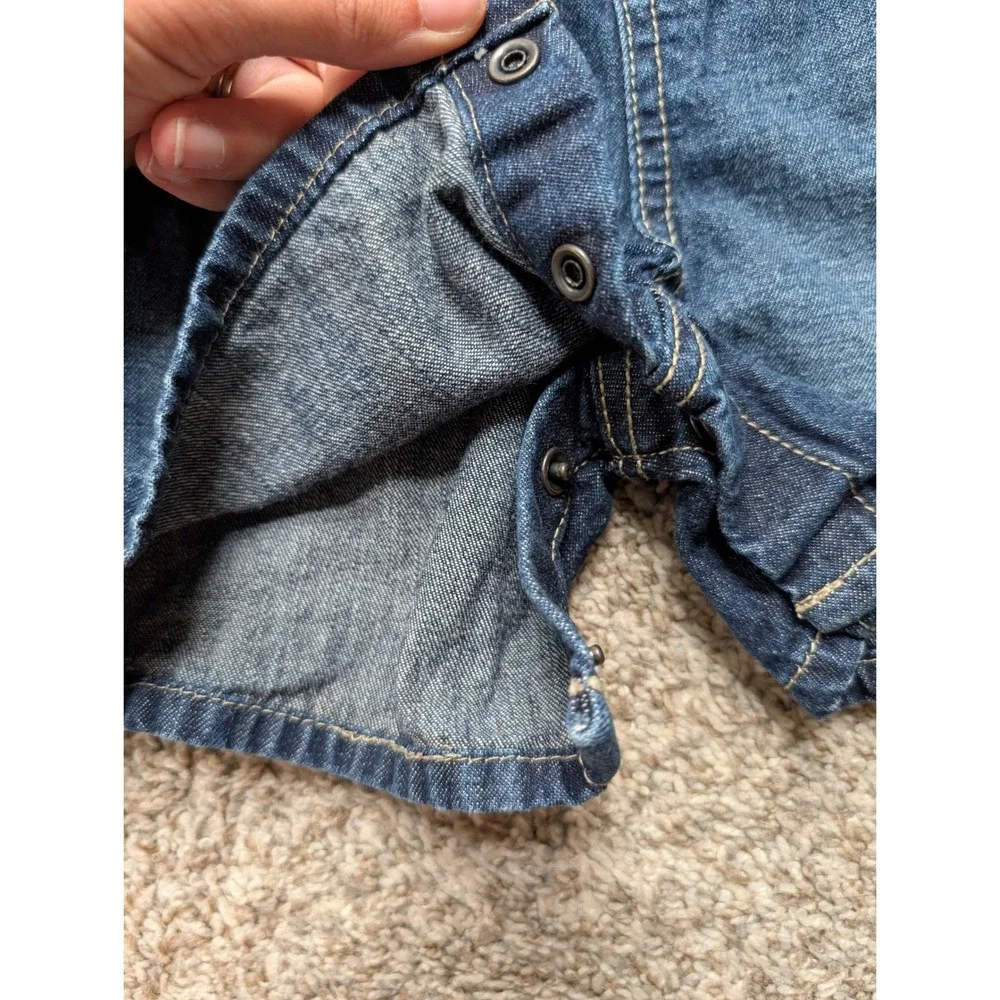 OshKosh B'gosh Boys Denim Short overalls Dark Wash Overalls 24M Classic Country